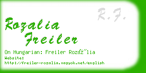 rozalia freiler business card